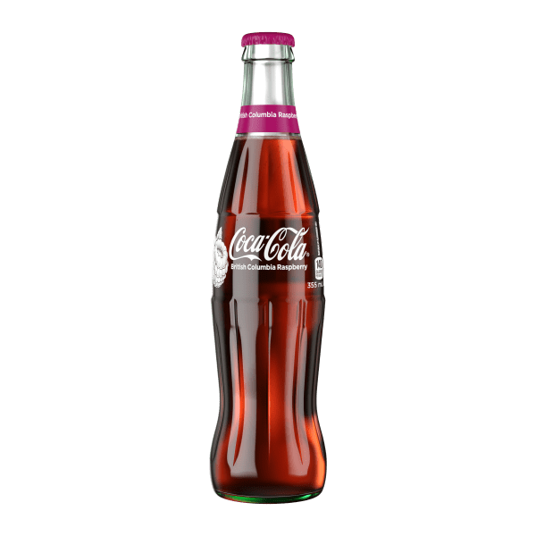 Coca-Cola British Columbia Raspberry Glass Bottle