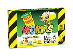 TOXIC WASTE SOUR WORMS - THEATRE BOX